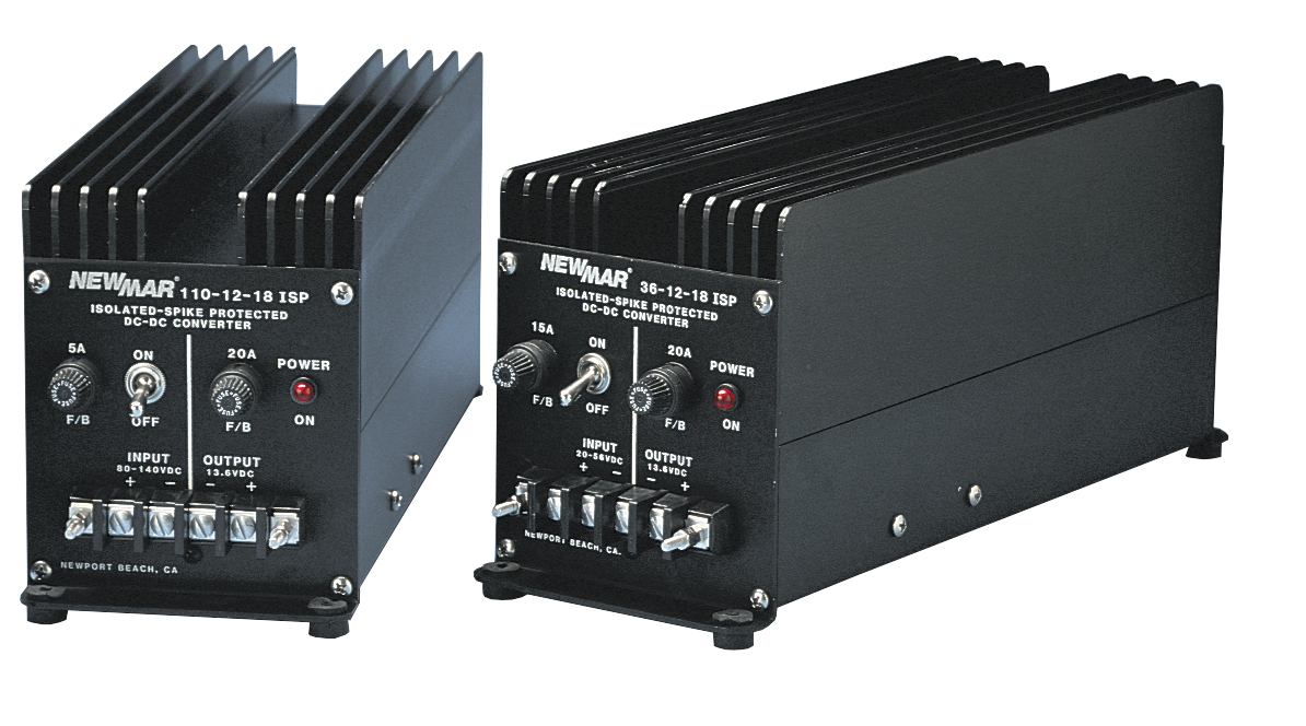 Marine DC-DC Converters, 12V, 24V, 36V and 48V DC, 3 - 50 Amps, Newmar